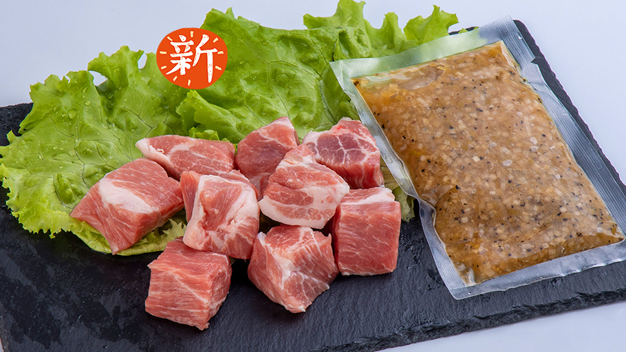 からめ焼きで仕上げる「サイコロステーキ」